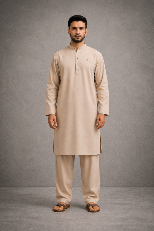 Ensemble Qamis Lin Beige