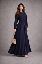 Robe Longue Bleu Nuit