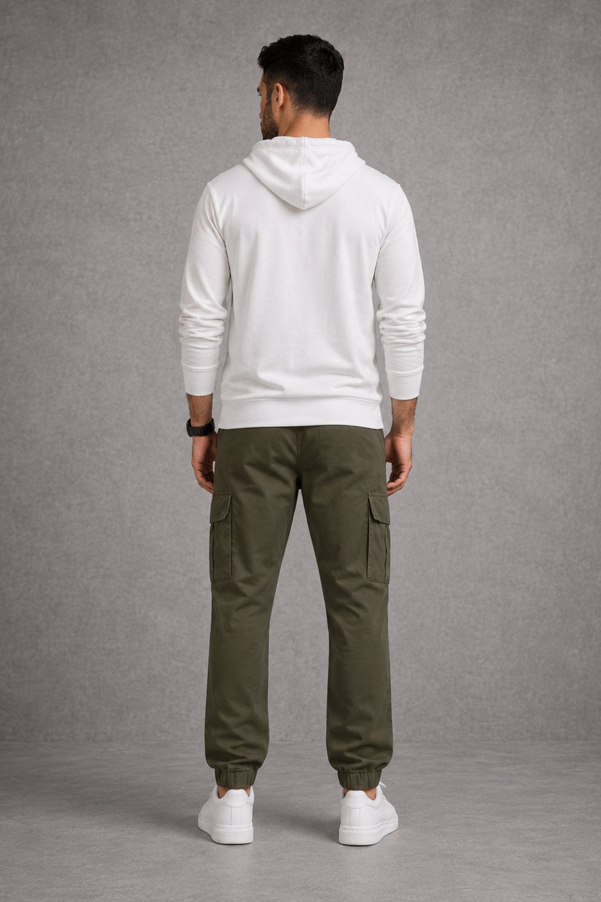 Ensemble Hoodie & Cargo Kaki