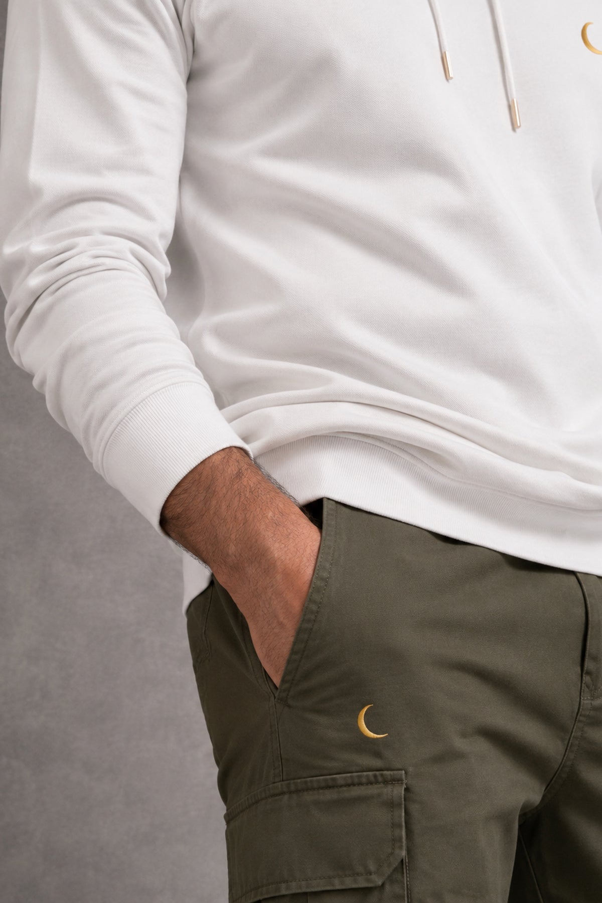Ensemble Hoodie & Cargo Kaki